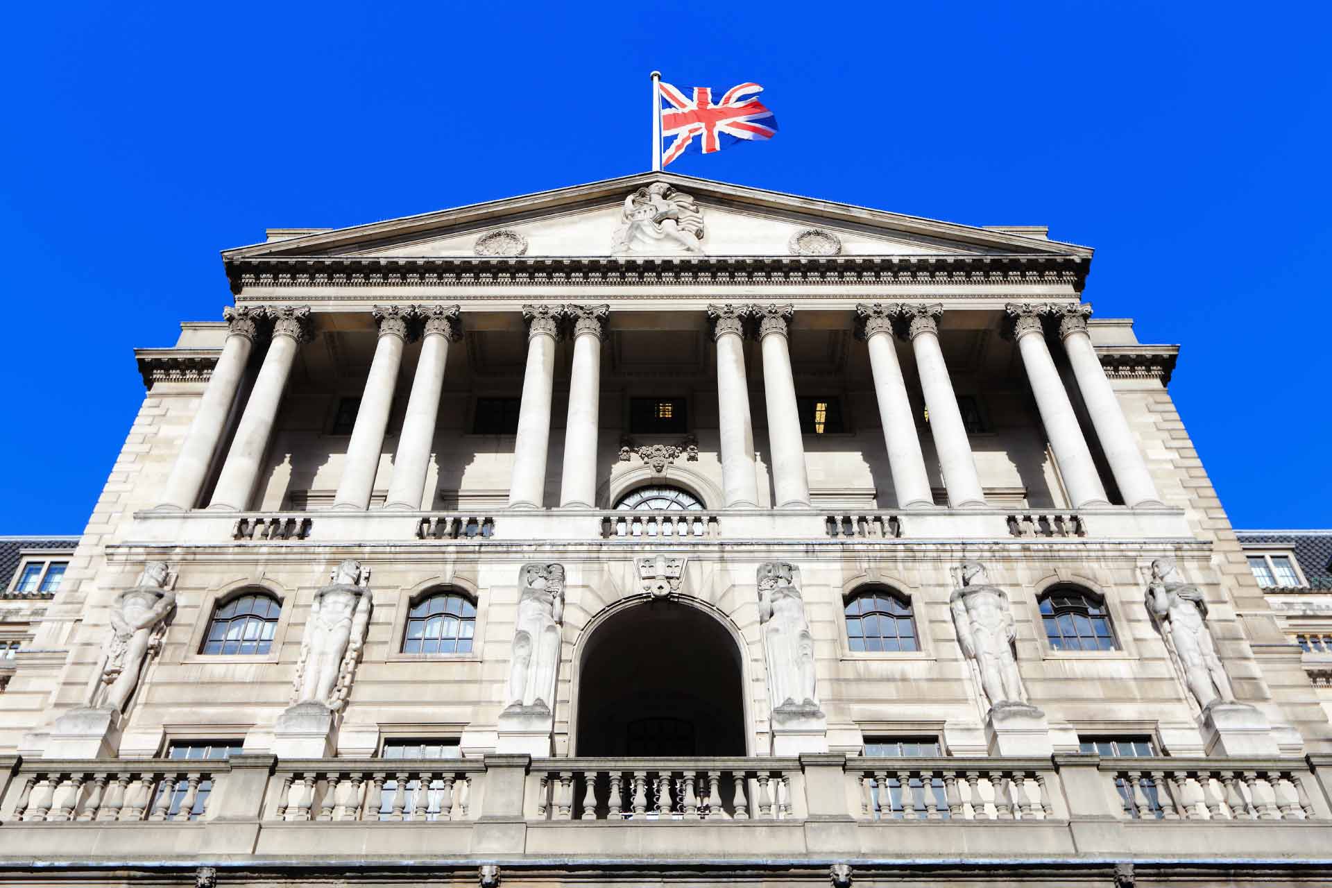 Outside image of the Bank of England