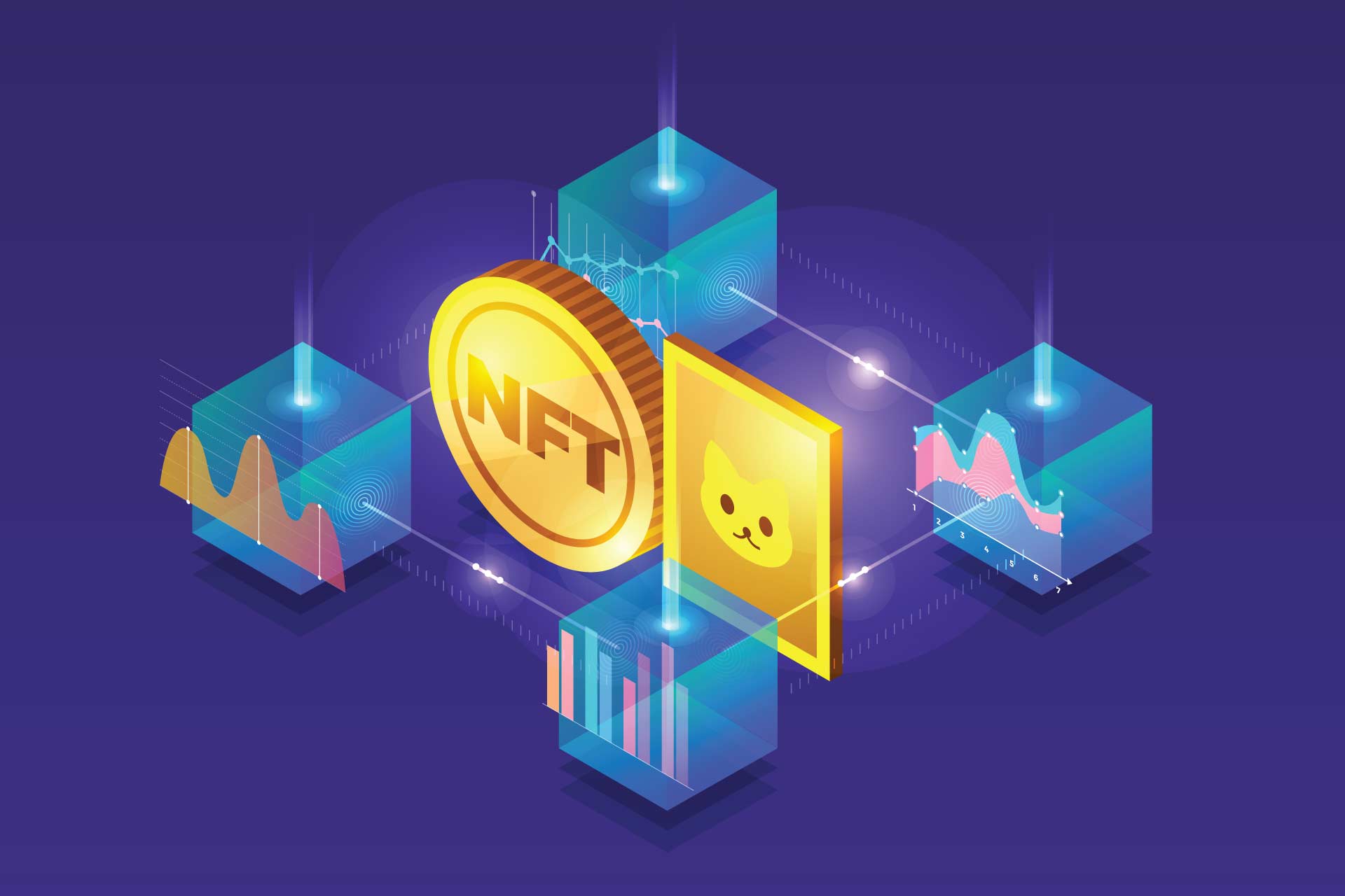 Concept image - Non Fungible Tokens - NFTs