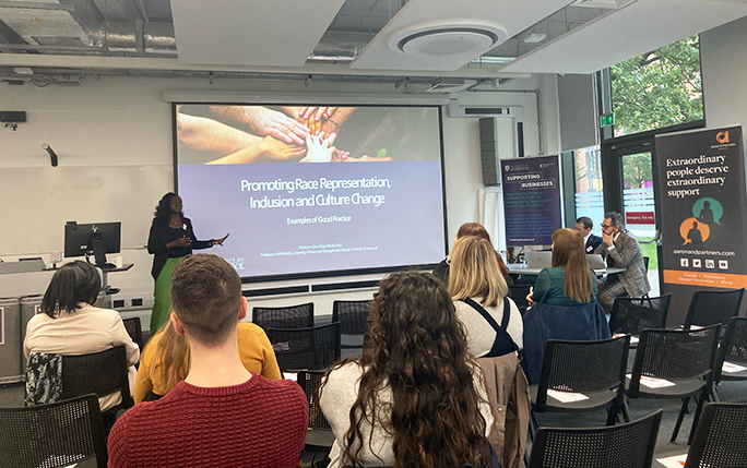 Colleagues from Centre for Organisational and Employee Wellbeing join workplace diversity event
