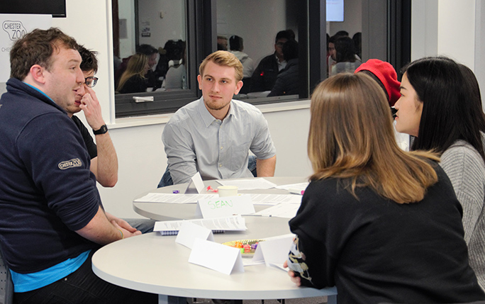 A group of students at the Master's Consultancy Challenge 2020 launch
