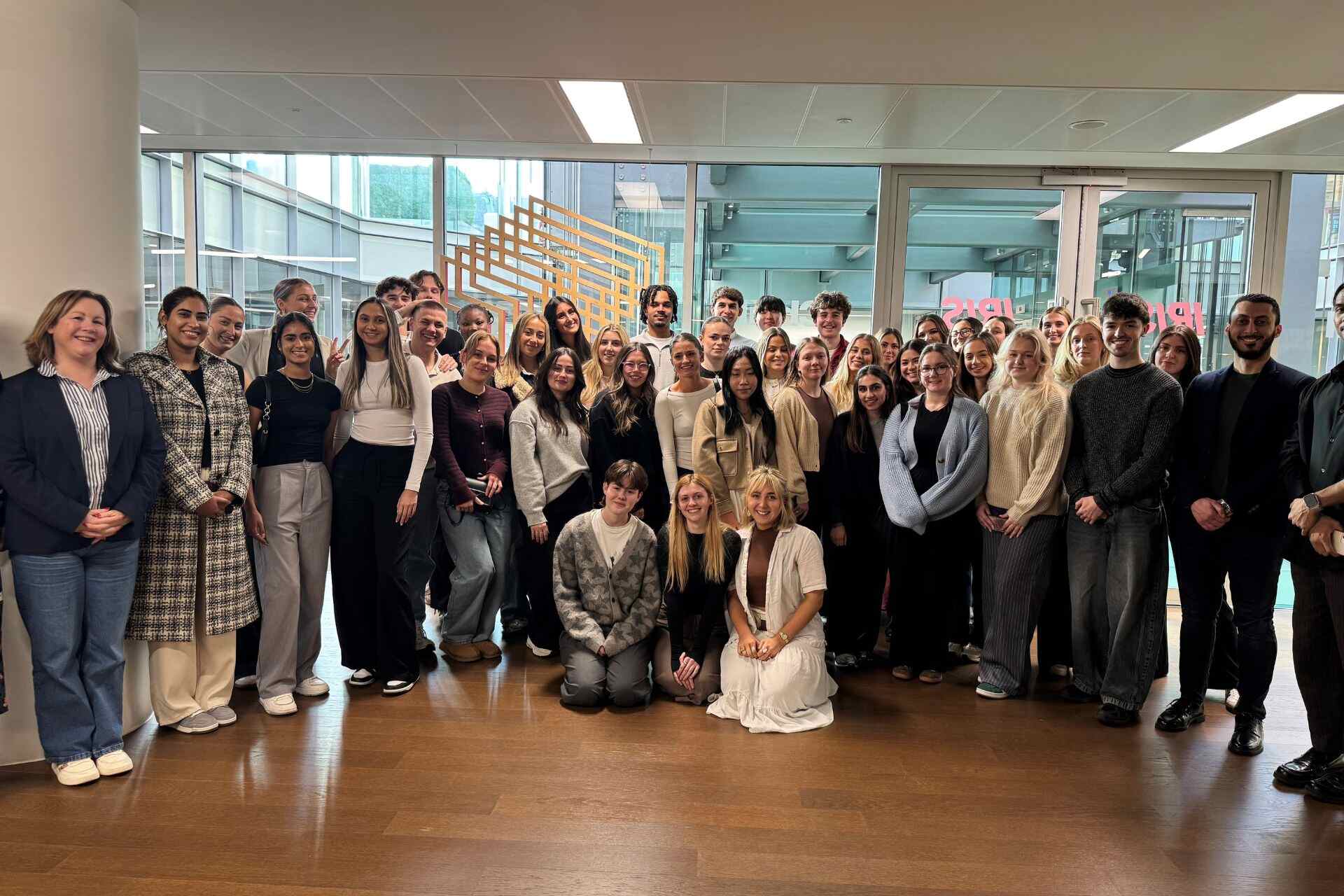 Group photo of students from Marketing programmes who attended London Field trip
