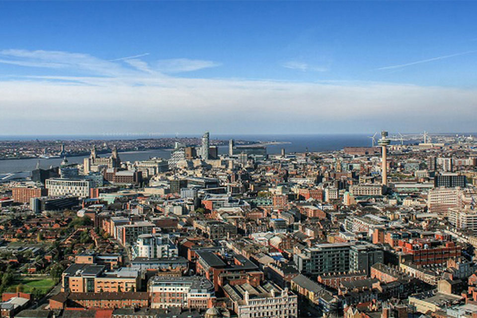 The Liverpool city skyline
