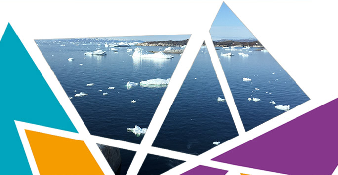Arctic ocean and icebergs