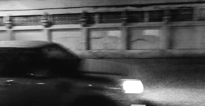 Speeding car