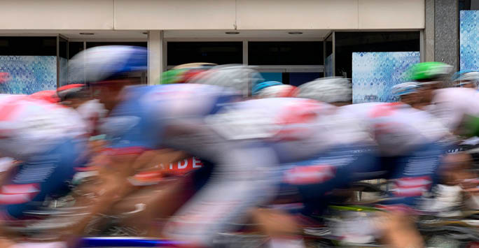 Bikes going fast