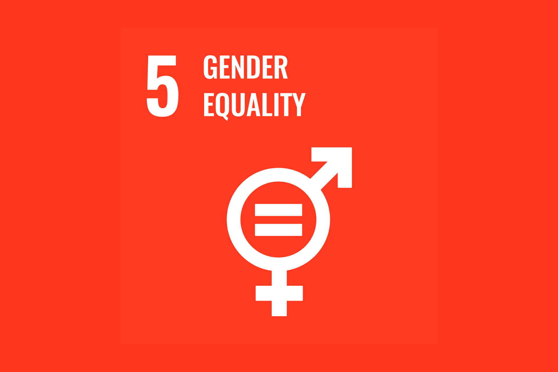 A gender equality symbol with the words, 