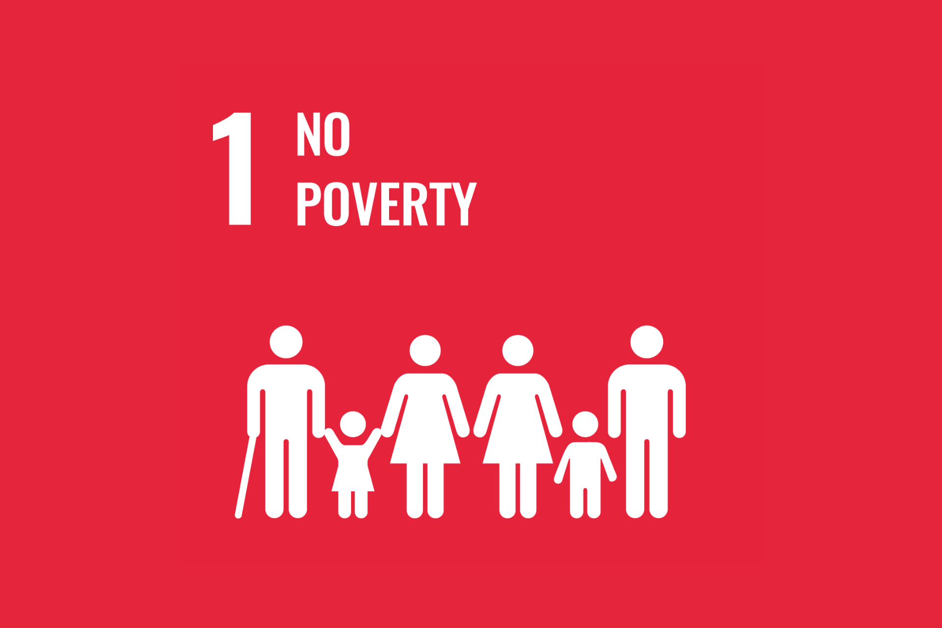 An icon of people and children holding hands with the number 1 above it and the text, 