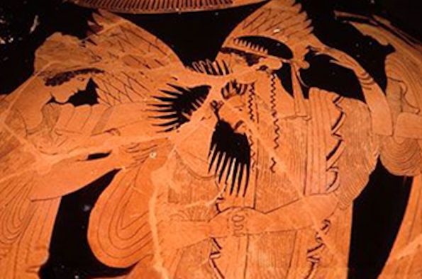 Boreas and Oreithyia | Athenian red-figure amphora C5th B.C. | Staatliche Antikensammlungen, Munich
