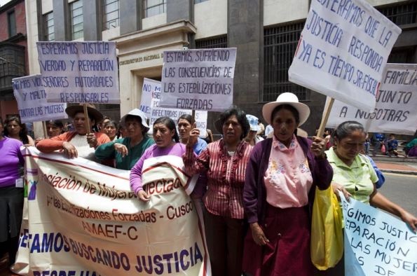 Peruvian protestors