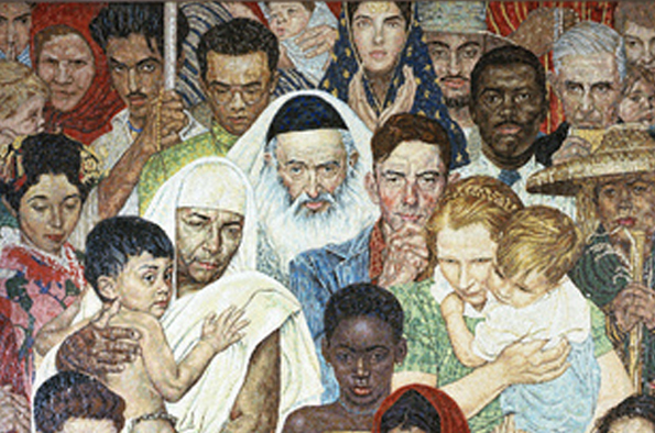 Norman Rockwell Mosaic “The Golden Rule”. Credit UN Photo/Milton Grant.