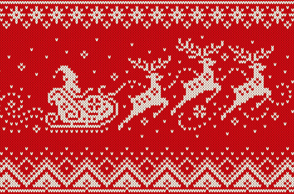 Christmas jumper with Santa and reindeer