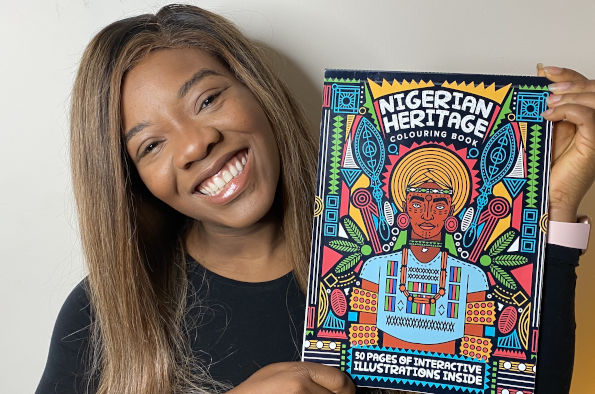 Nana Nubi with the Nigerian Heritage Colouring Book