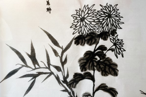 Traditional Chinese Painting of flowers by LCI Teacher Ruolin Zhen