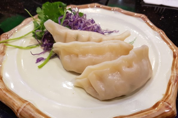 Chinese dumplings on a plate