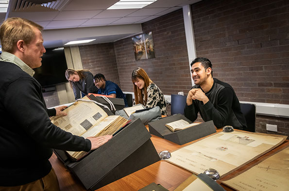 Students in archives