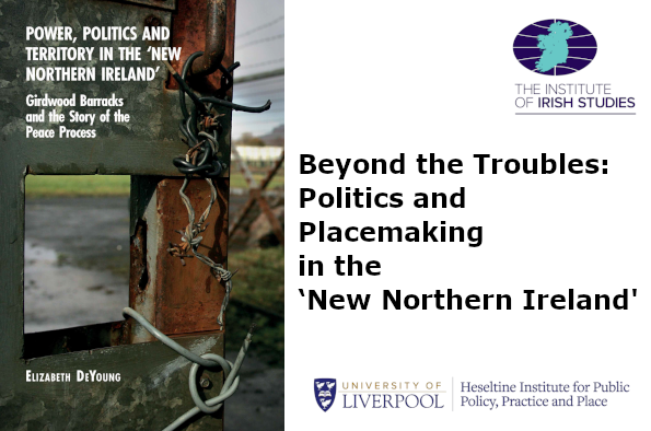 Promo image showing book cover on left and titel of event as well as Institute logos on the right