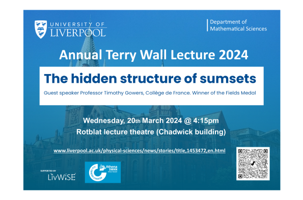 Annual Terry Wall Lecture 2024 Prof Tim Gowers