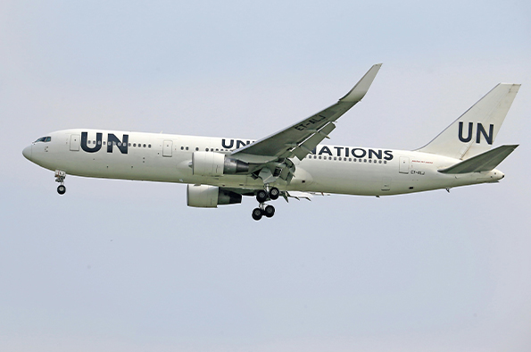 UN Aircraft in flight