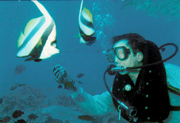 Chris Michael underwater